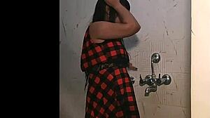Indian Teen In Bathroom Masturbates Her Wet Tight Pussy Naked