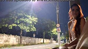 Risky Handjob At Bus Stop Stranger