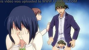 Nobunaga-sensei anime wife sucks big tits in hentai scene.