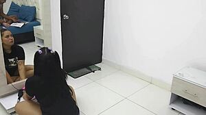 The brunette teen enjoys her first fuck with stepfather, treated like a bitch in doggystyle and missionary