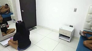 The brunette teen enjoys her first fuck with stepfather, treated like a bitch in doggystyle and missionary