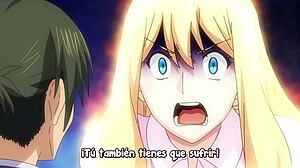 Nobunaga-sensei anime wife sucks big tits in hentai scene.