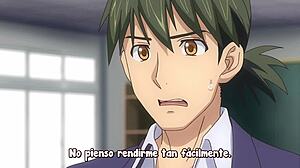 Nobunaga-sensei anime wife sucks big tits in hentai scene.