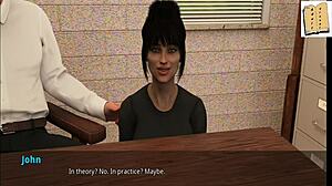 Katie Loves To Tease In Anime Cartoon College Scene!