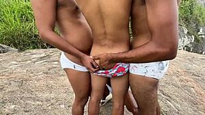 this orgy on the beach features amateurs giving blowjobs and creampies to big black cocks