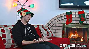 wow, this christmas oral surprise features a brunette milf giving blowjobs and pussy oral 😍🎄