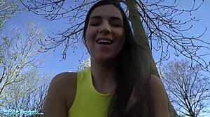 Italian Babe Moona Snake Seduces in Tight Yellow Dress
