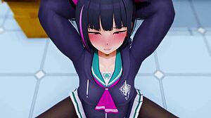 Kazusa engages in 3d hentai action