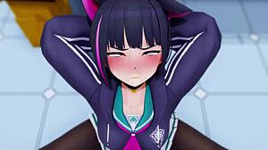 Kazusa engages in 3d hentai action