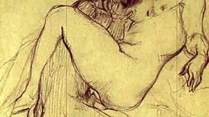 vintage erotic illustration from retro cartoon anime