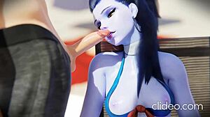 I joined widow tracer for a beach threesome with cum and orgasms