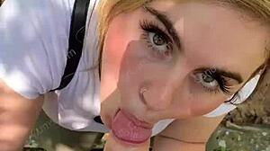 Random Jogger Gets Deepthroat on Hiking Trail POV - Candycourt