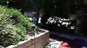 Teen Little April Fingers Her Pussy Solo Outdoors