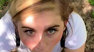 Random Jogger Gets Deepthroat on Hiking Trail POV - Candycourt