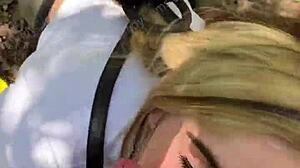 Random Jogger Gets Deepthroat on Hiking Trail POV - Candycourt