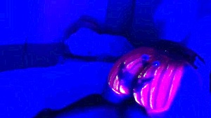 Happy halloween with the couple in costumes.