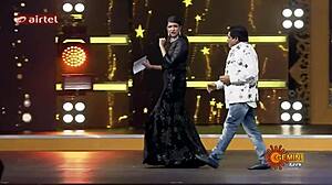 lakshmi manchu's huge tits tease with nipple pokies