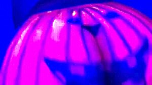 Happy halloween with the couple in costumes.