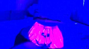 Happy halloween with the couple in costumes.