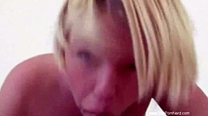 blonde cougar missy enjoys sucking nerd cock