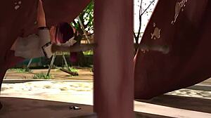 Rina explores hole in 3d hentai animation