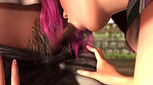 Rina explores hole in 3d hentai animation