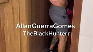 Gay MMA fighter Allan Guerra's steamy amateur encounter in gym sauna