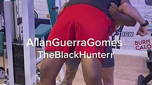 Gay MMA fighter Allan Guerra's steamy amateur encounter in gym sauna