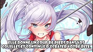 Weiss dominates in RWBY hentai with femdom denial instructions.