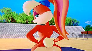 In koikatsu, nezuko engages in sexy pussy talk and twerking hmv with anime-style movements