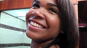 I, a brunette brazilian, face this huge 23cm cock with excitment