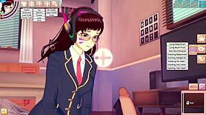 d va gets fucked in the room after deepthroat