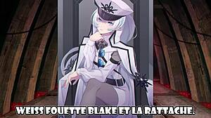 Weiss dominates in RWBY hentai with femdom denial instructions.