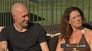 Naughty Blonde Pleases Swingers In Mansion?