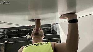 Ever Seen Such Wild Gay Glory Hole Blowjob Action?