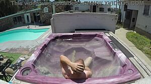 Skinny dayanara enjoys pov in hot tub jacuzzi