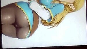 Latex clad Princess Zelda in anime style porn video