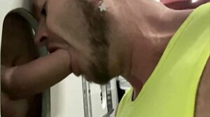 Ever Seen Such Wild Gay Glory Hole Blowjob Action?