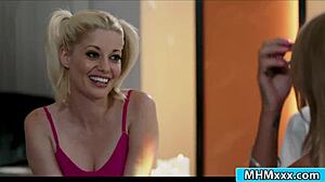 kayla licks the applicant's pussy in interview