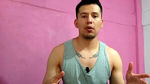 Plumber fucks me on the balcony with big cock