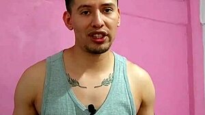 Plumber fucks me on the balcony with big cock