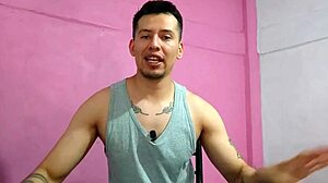 Plumber fucks me on the balcony with big cock