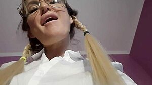 Foot fetish in nylon with BDSM spit 😍