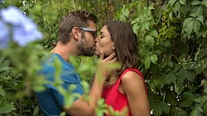 Public bush go around with a hot Latina babe