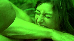 Public bush go around with a hot Latina babe