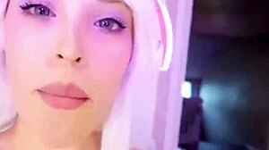 Blonde Amateur Gives Sloppy Blowjob and Handjob to Big Cock