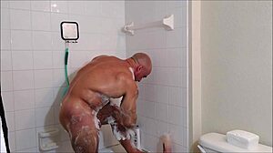 Shower time with soap and oil