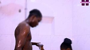 happy babe gets all the fuck in the bathroom by a shy black boy please subscribe to red