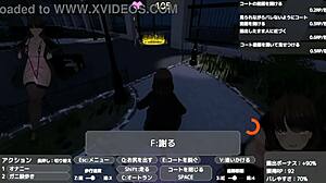 Serika exposing in naked coat publicly