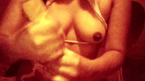 mexican wife plays with 22cm dildo and squirts alone